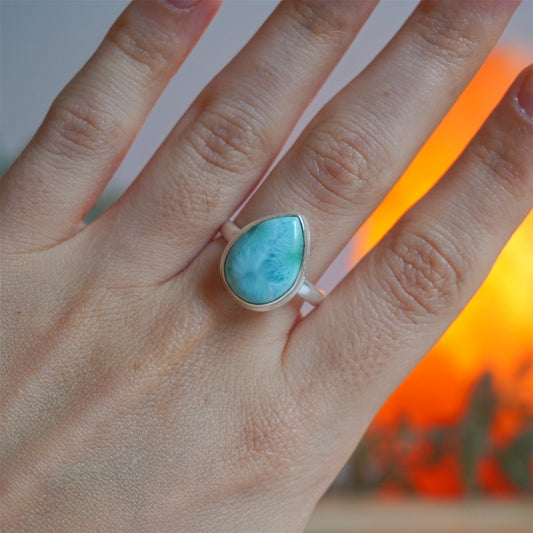 Anillo Larimar | Paz emocional y serenidad