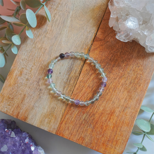 Pulsera Fluorita | Bolas 6mm | Enfoque mental y despertar espiritual