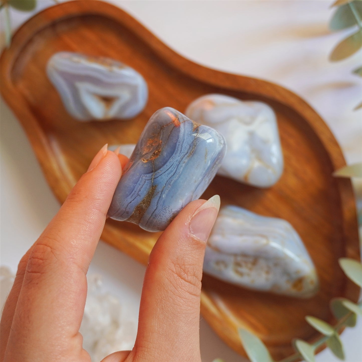 Calcedonia azul rodado | Creatividad y armonía