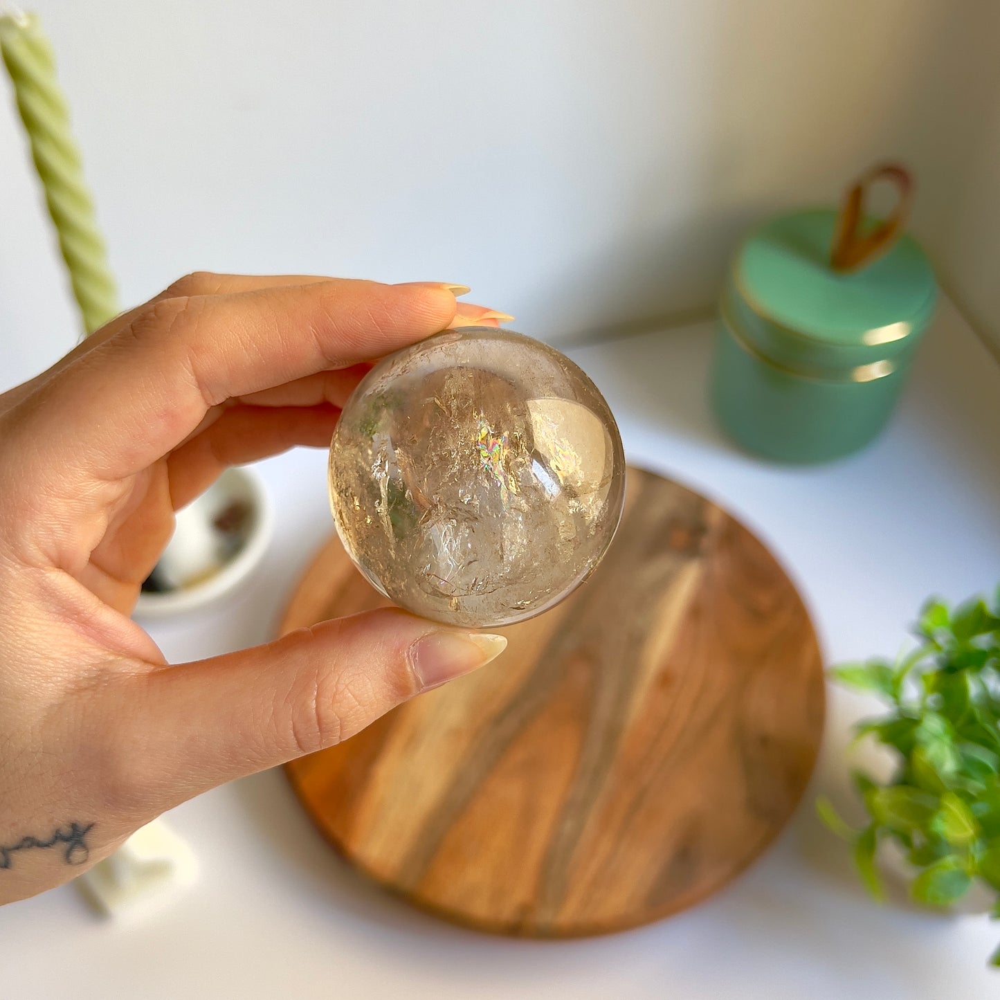 Esfera de Cuarzo Ahumado | Calidad extra