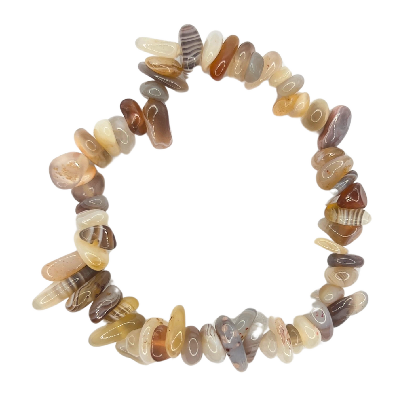 Pulsera chips Agata de Botswana