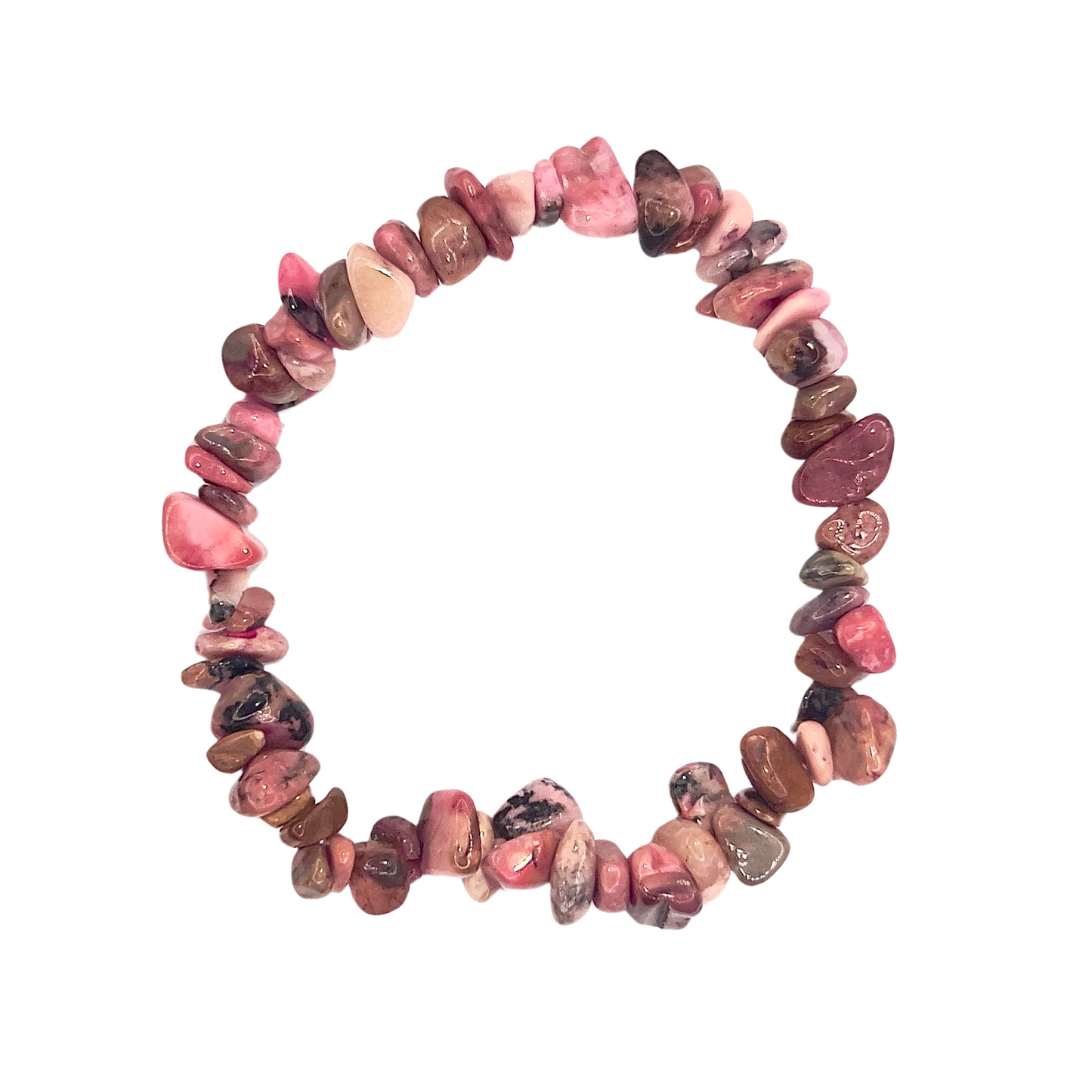 Pulsera chips Rodonita - White Shine