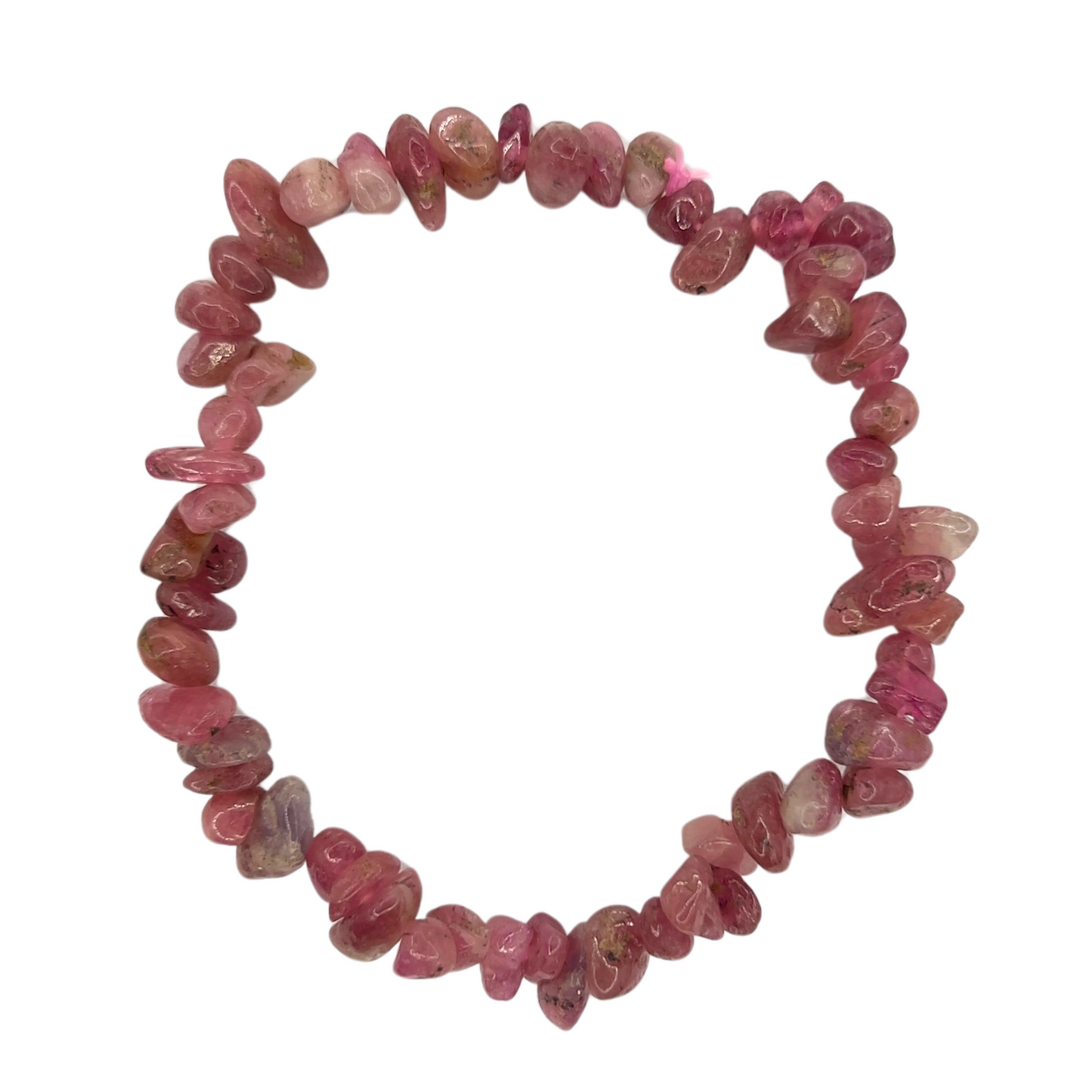 Pulsera chips Turmalina Rubelita