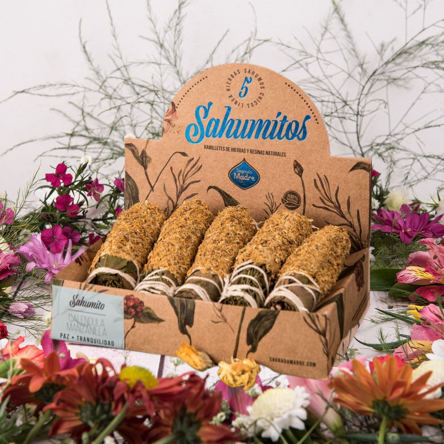 Sahumito Caléndula y Manzanilla - Paz y Tranquilidad - Sagrada Madre - White Shine