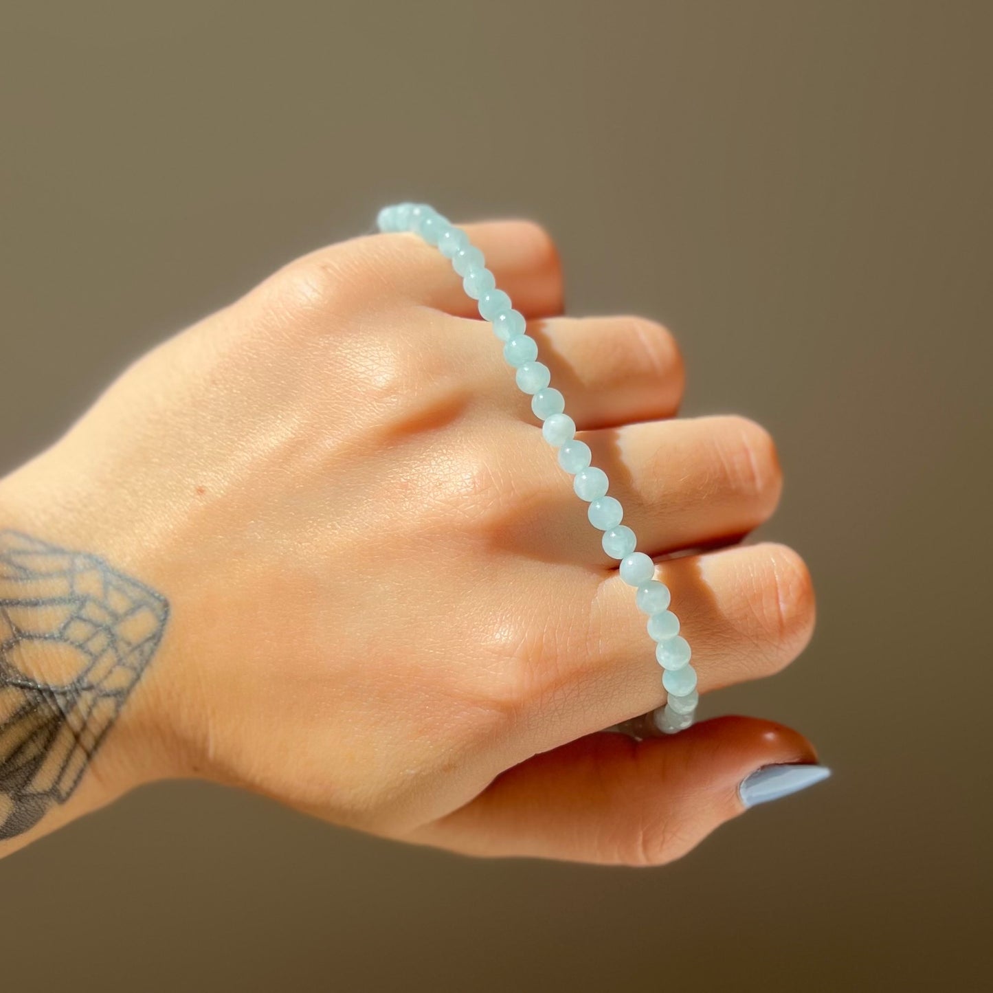 Tobillera Calcedonia ajustable - White Shine