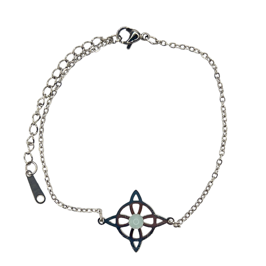 Pulsera Nudo de Bruja con Amazonita