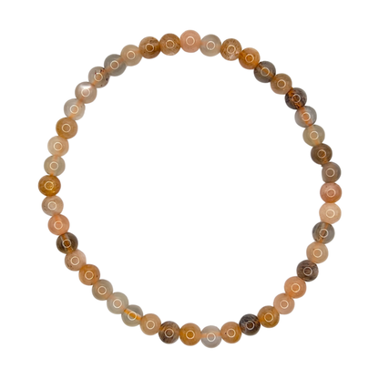 Pulsera Piedra Luna Adularia | Bolas 4mm | Sueños lúcidos y equilibrio