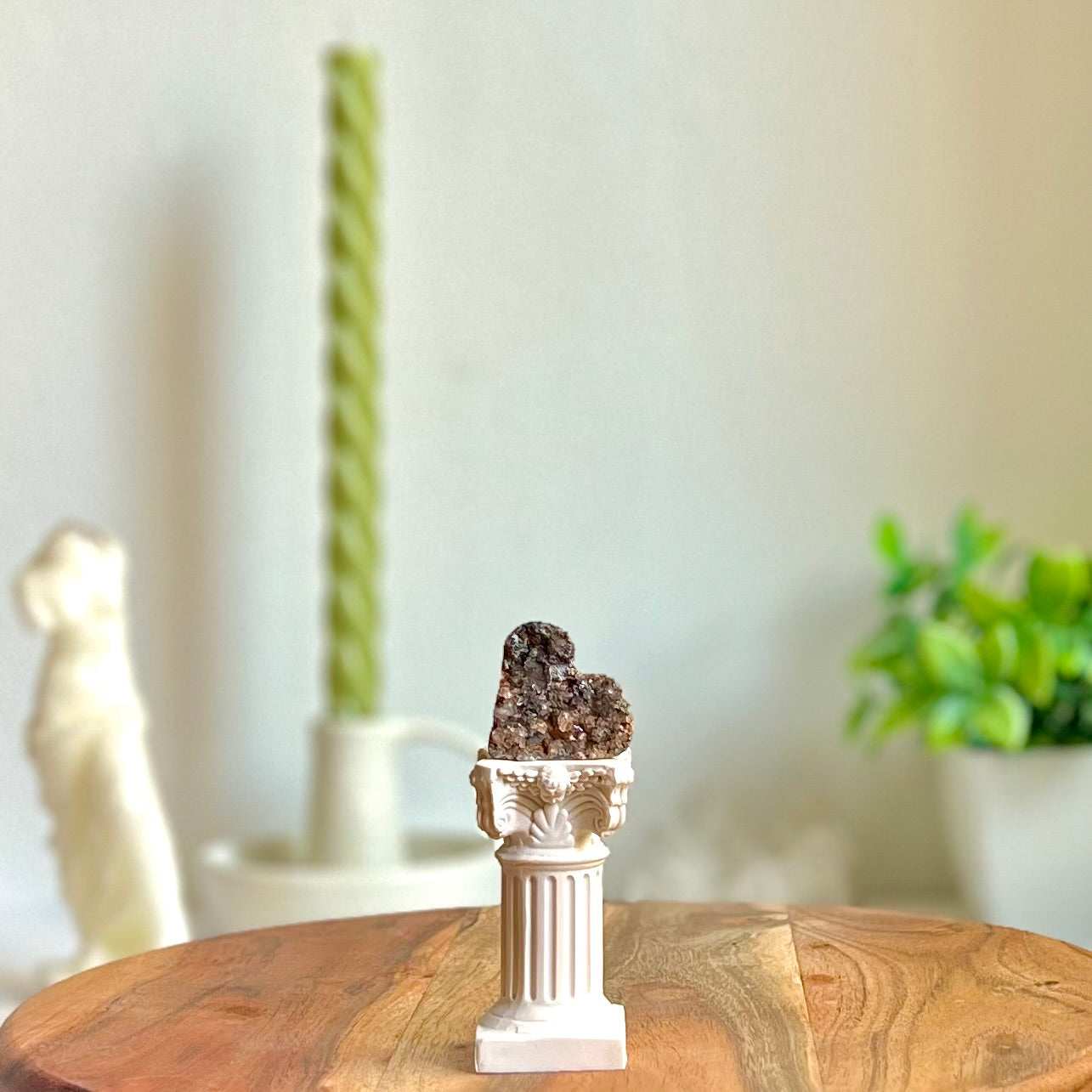 Corazón de Calcedonia cristalizada