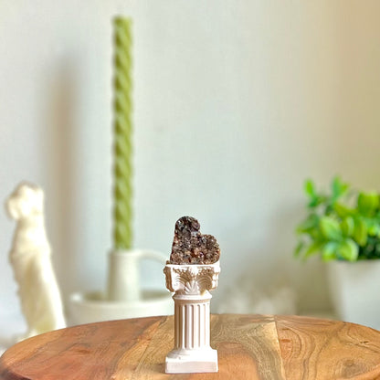 Corazón de Calcedonia cristalizada