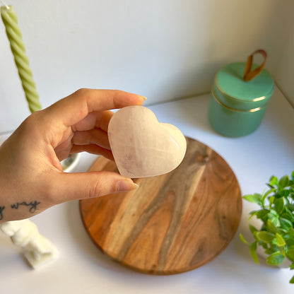 Corazón de Cuarzo Rosa