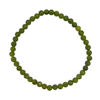 Pulsera Jade Nefrita | Bolas 4mm | Buena suerte y prosperidad