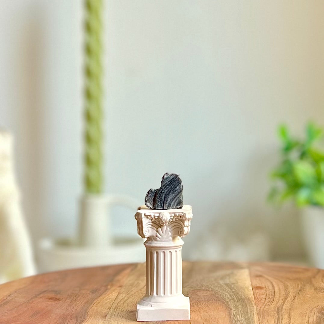 Corazón de Calcedonia cristalizada