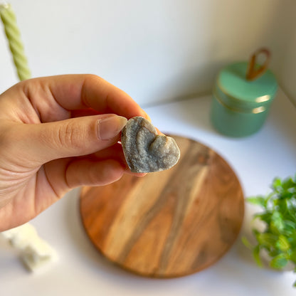 Corazón de Calcedonia cristalizada