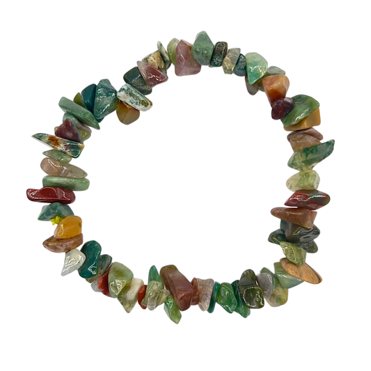 Pulsera chips Ágata Musgosa