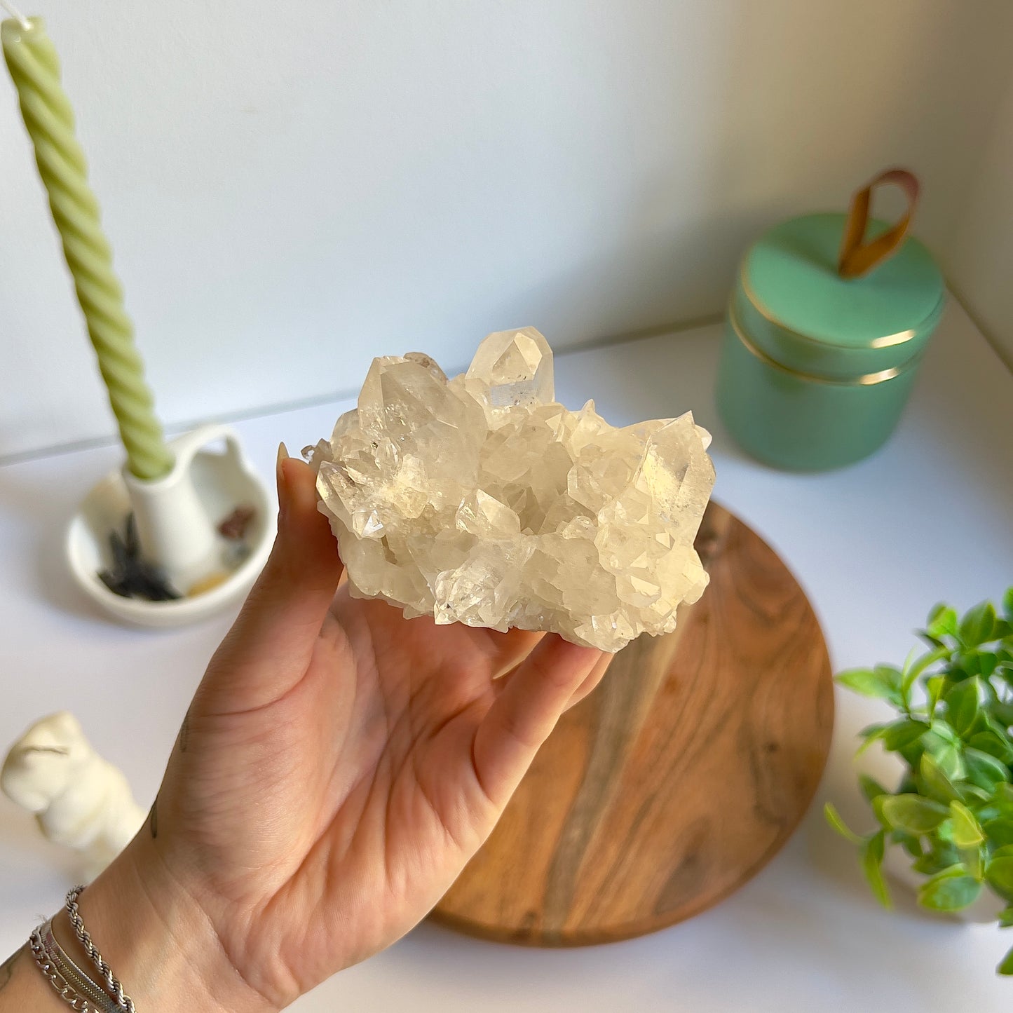 Drusa de Cuarzo Blanco