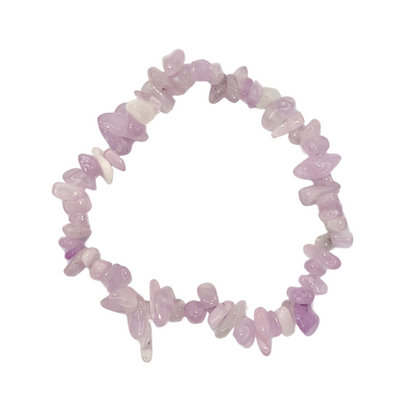 Pulsera chips Kunzita - White Shine