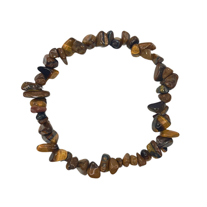 Pulsera chips Ojo de Tigre - White Shine