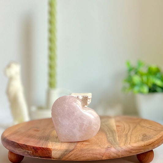 Corazón de Cuarzo Rosa