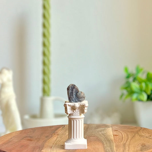 Corazón de Calcedonia cristalizada