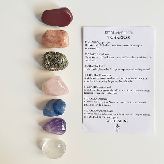 Kit de minerales para los 7 chakras