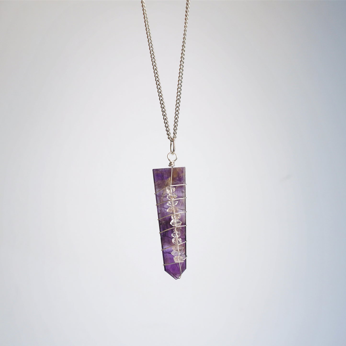 Collar Amatista con Herkimer