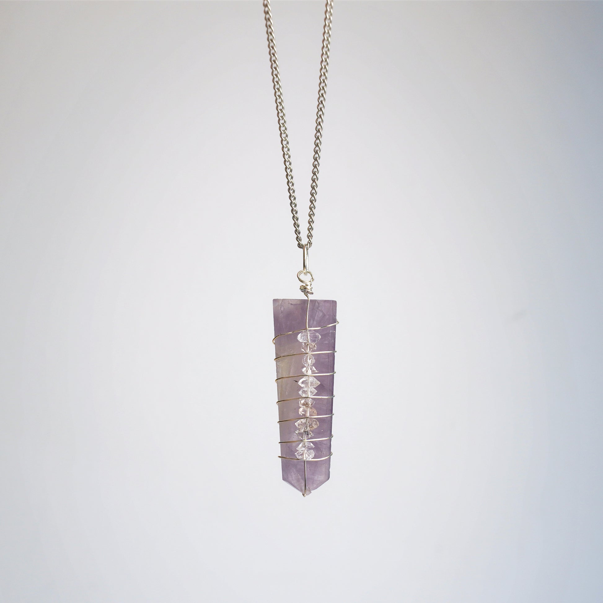 Collar Amatista con Herkimer