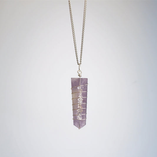 Collar Amatista con Herkimer
