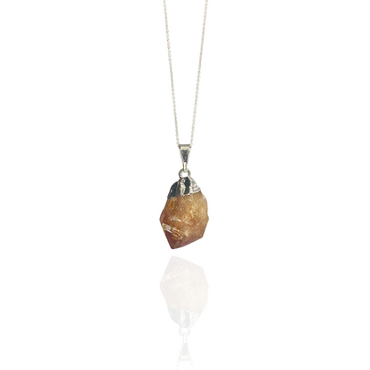 Collar Citrino en bruto - White Shine