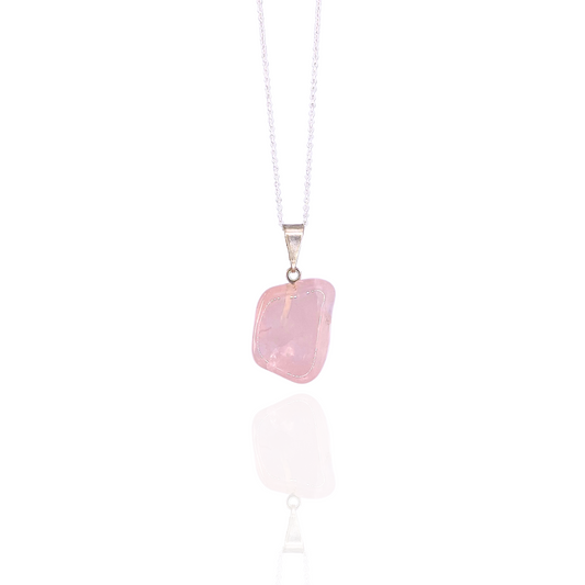 Collar Cuarzo Rosa - White Shine