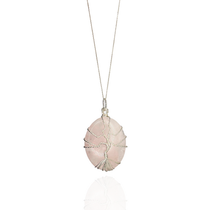 Collar Cuarzo Rosa | Árbol de la Vida