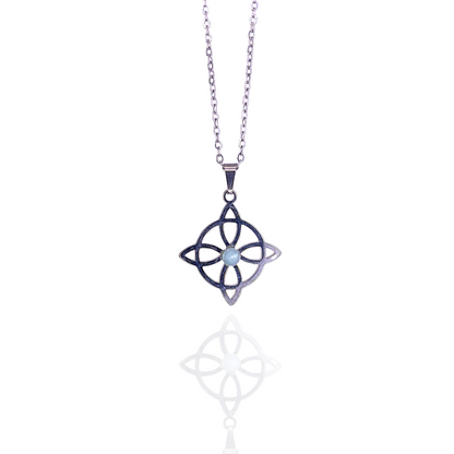 Collar Nudo de Bruja con Amazonita - White Shine