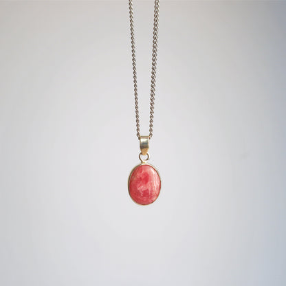 Collar cabujón de Rodocrosita