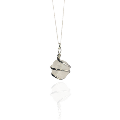 Collar espiral con Cuarzo Blanco - White Shine