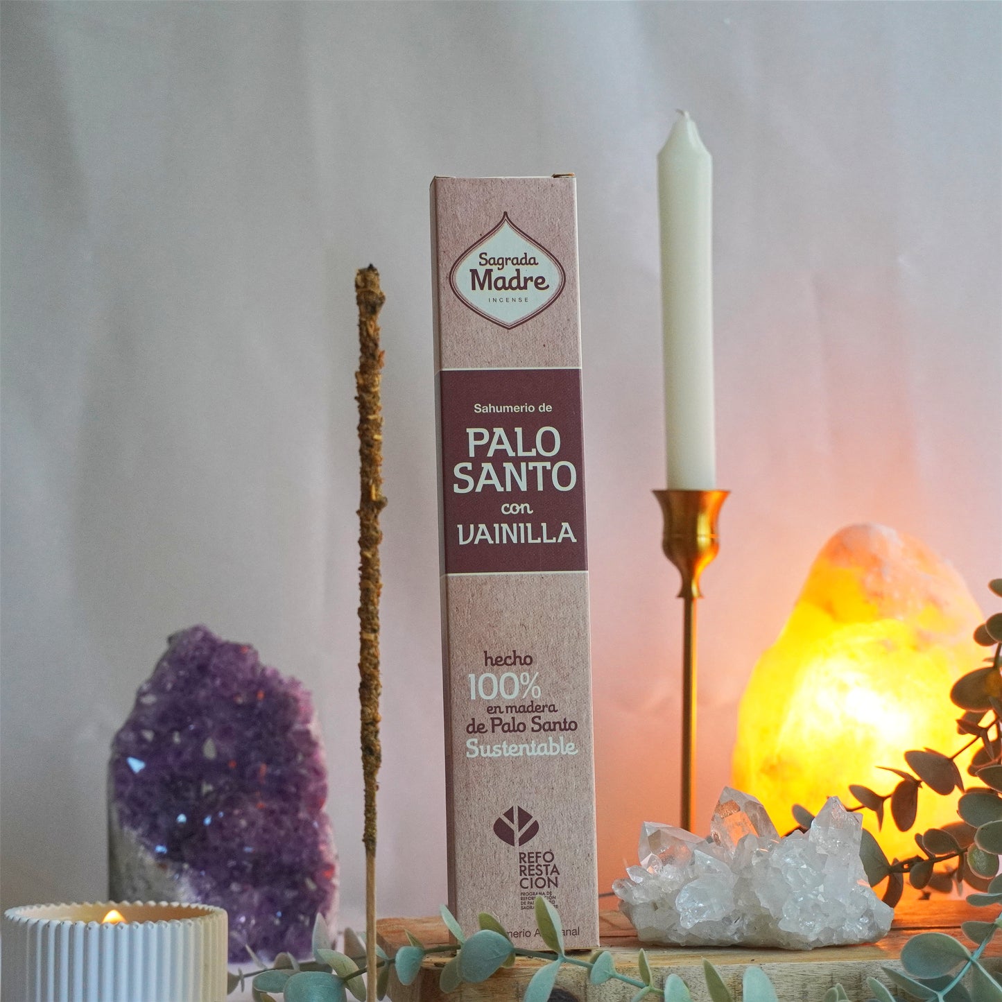Incienso Palo Santo y Vainilla - Bienestar, armonía y energía positiva | Sagrada Madre