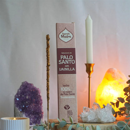Incienso Palo Santo y Vainilla - Bienestar, armonía y energía positiva | Sagrada Madre