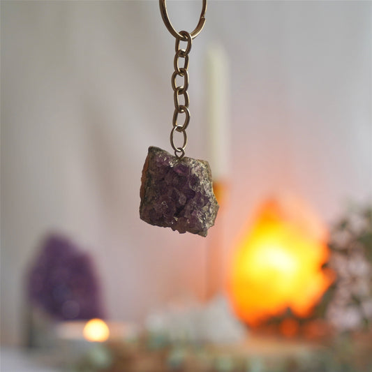 Llavero Drusa de Amatista