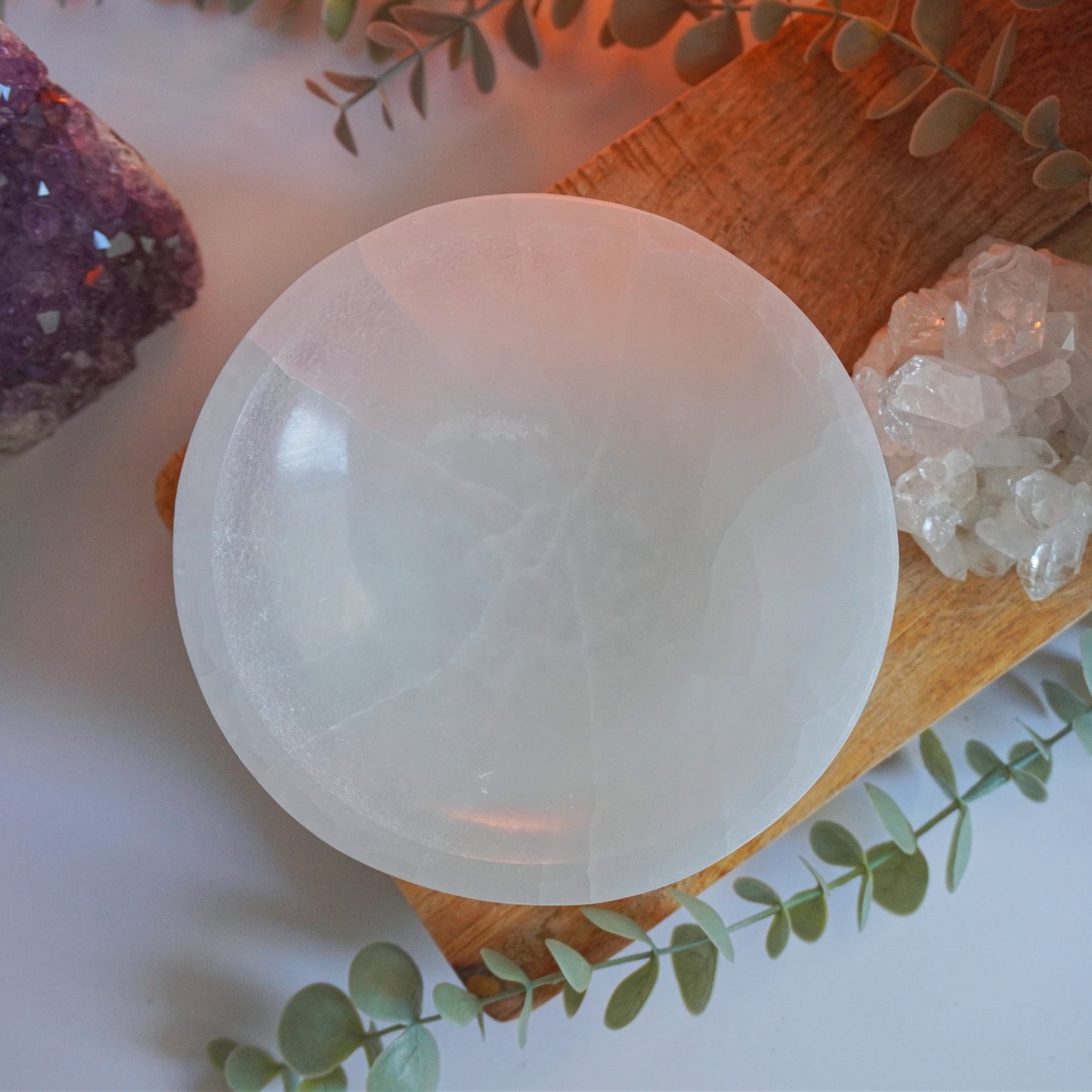 Bol de Selenita | Limpieza energética y atmósfera pacífica