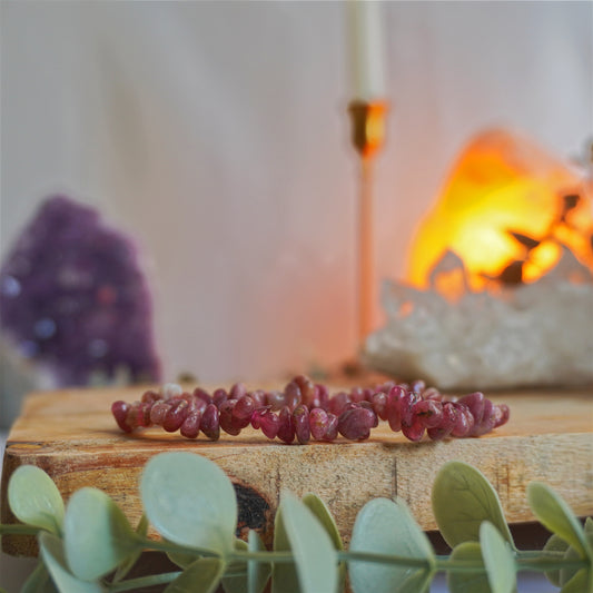 Pulsera Turmalina Rubelita | Chips | Extroversión y vitalidad