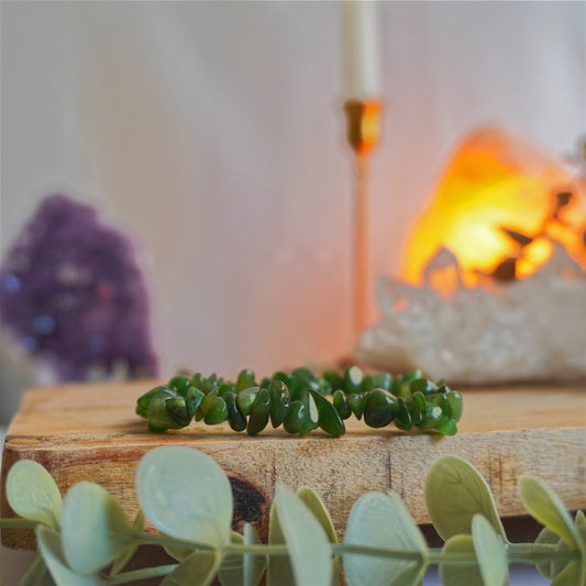Pulsera Jade Nefrita | Chips | Buena suerte y prosperidad