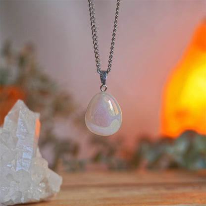 Collar Aqua Aura Rosa | Sanación y paz