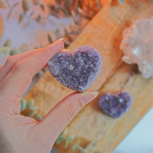 Corazón Drusa de Amatista | Calma mental y paz