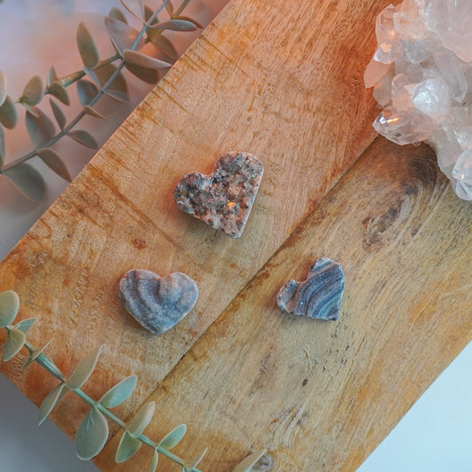 Corazón de Calcedonia cristalizada | Creatividad y armonía