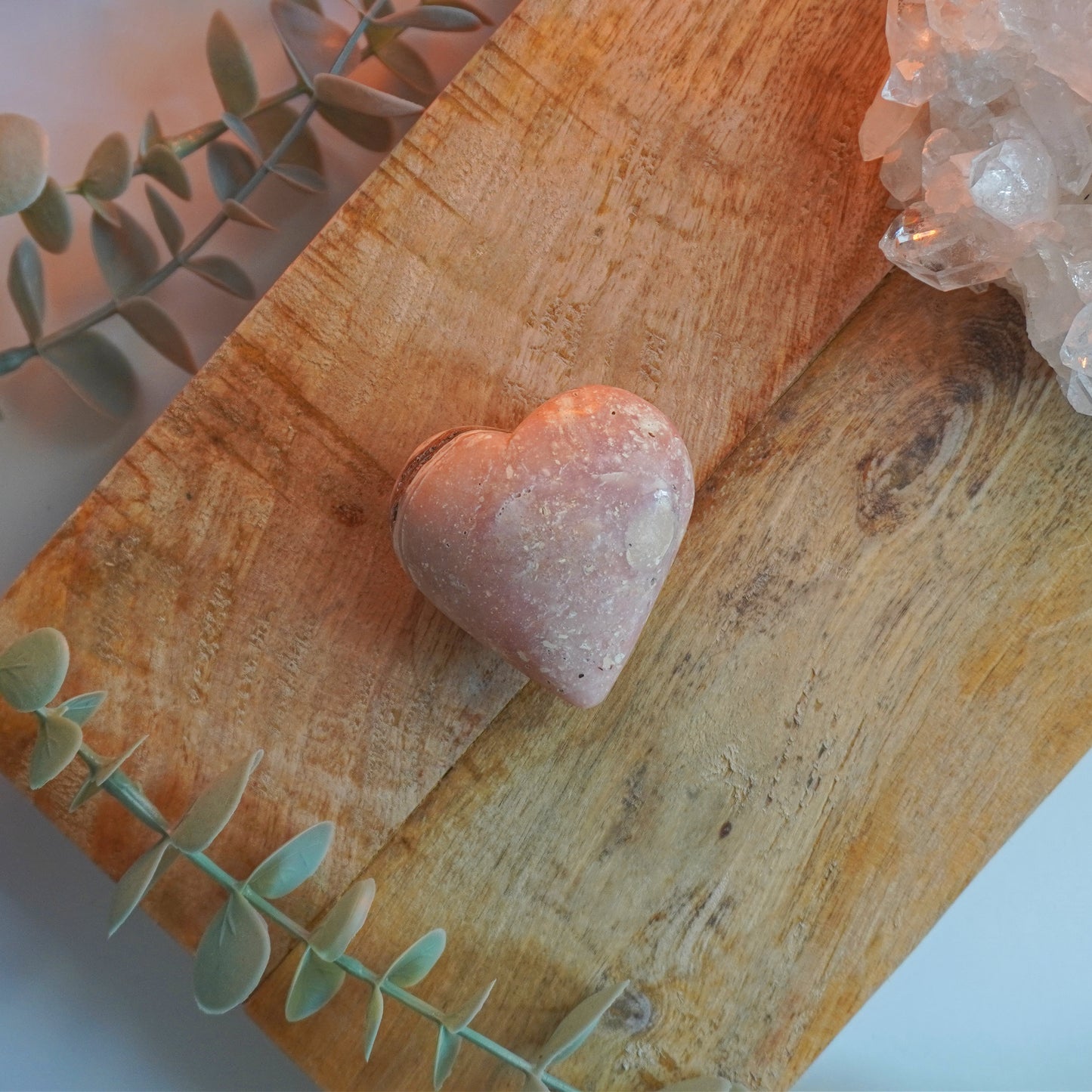 Corazón de Ópalo Rosa | Sanación emocional y amor propio