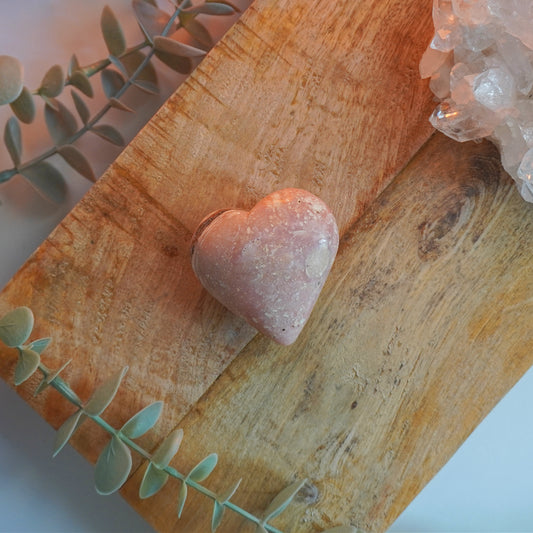 Corazón de Ópalo Rosa | Sanación emocional y amor propio