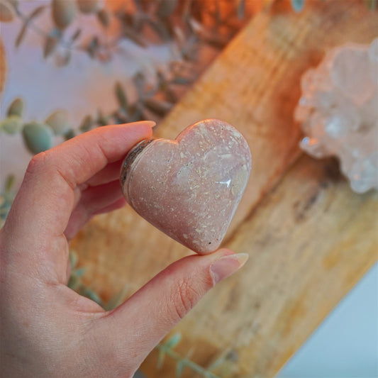 Corazón de Ópalo Rosa | Sanación emocional y amor propio