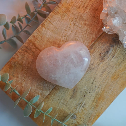 Corazón de Cuarzo Rosa | Amor propio y autoestima