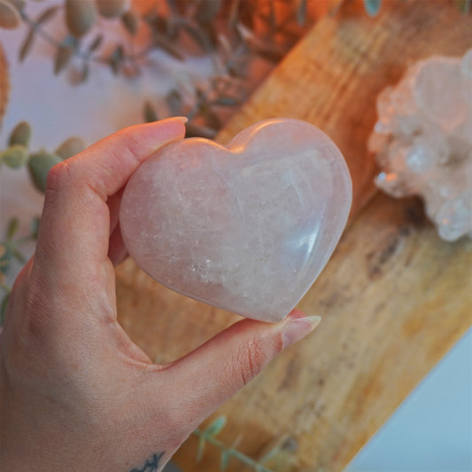 Corazón de Cuarzo Rosa | Amor propio y autoestima