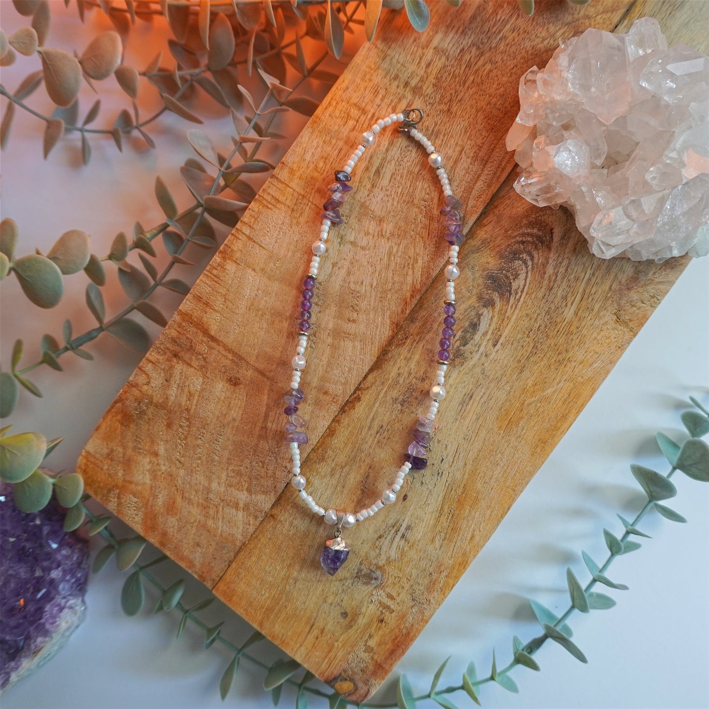 Collar Althea con Amatista - Calma, intuición y equilibrio