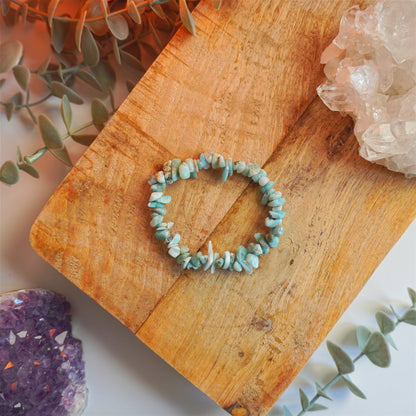 Pulsera Larimar | Chips | Paz emocional y serenidad