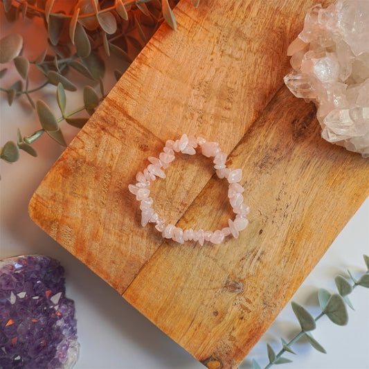 Pulsera Cuarzo Rosa | Chips | Amor propio y autoestima